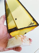 Load image into Gallery viewer, Tall Signed Jere Brass Sailboat with Alabaster Onyx Base
